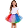 thumbnail image 3 of EnJoCho Toddler Girl Tutu Skirt Girl's Tutu Tulle Skirt Fancy Dress Up Par𝗍y Dancing Fashion Pleated Gauze Short Skirts 80s Cosplay Skirt, 3 of 7
