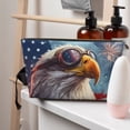 thumbnail image 5 of Toiletry Bag, Bald Eagle Pilot Leather Waterproof Travel Makeup Cosmetic Bag Organizer, Large Capacity Toiletry Bag for Travel Size Toiletries, Skin Care Bag for Women, 5 of 8