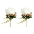 thumbnail image 1 of 2 Piezas De Ojal Botones Novio Novio Mejor Hombre Rosa Flores De Decoración -, 1 of 7