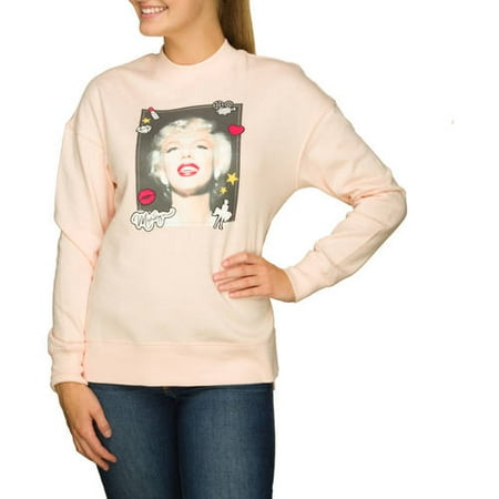 Maryln Monroe Photo Jrs Mock Neck Pllovr