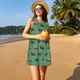 thumbnail image 3 of Disketp Christmas Dachshund para Vestido sin Mangas para Mujeres, Vestidos de Verano para Mujeres, Casual y Holgado para la Playa, 3 of 7