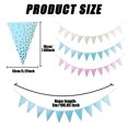 thumbnail image 3 of Banderín triangular Cateissary 1 Uds. Set 16,4 pies Tarjeta de papel Negro banderín para fiesta de cumpleaños decoración, 3 of 6