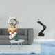 thumbnail image 2 of Escultura Abstracta De Resina De Un Astronauta Pensador En Escalera. Estatua Decorativa Para Decorar Pasteles, Estanterías, Chimeneas, Centros De Mesa Y Más., 2 of 8