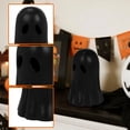 thumbnail image 6 of Paper Mache Ghost Halloween Decoration,DIY-Friendly Tabletop Decor,Small Little Resin Ghost Figurine,Eco-Friendly Decorative Craft for Halloween Party Favors Dollhouse Collectible(4x2.6")(Black), 6 of 9