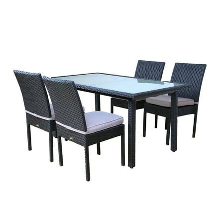 Broyerk Outdoor Dining Set Gl Table And Four Chairs Patio Broyerk Outdoor Dining Set Gl Table And Four Chairs Patio Furniture