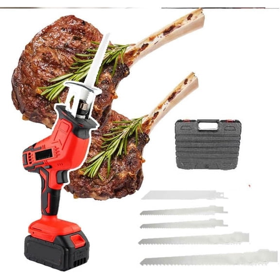 New Mini Electric Bone Saw - Cordless Reciprocating Saw, For Cutting Meat, Metal,Wood,Professional Handheld Butcher Saw,Lightweight Body