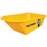 Angle View: Ames 00995570 Wheelbarrow Tray, For Use With 6 cu-ft Wheelbarrow, Poly, Yellow