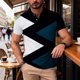 thumbnail image 4 of Ceisia Men's Summer Casual Geometric Color Block Mesh Short Sleeve Lapel Shirt Multicolor M Gifts, 4 of 7
