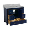 thumbnail image 6 of Paige 42" Bathroom Vanity with Royal Blue Cabinet and Carrara Marble Top, 6 of 6