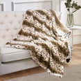 thumbnail image 3 of Home Soft Things Faux Fur Throw - Citraka - Brown - 50" x 60", 3 of 7