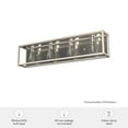 thumbnail image 7 of Hunter - Squire Manor 4-light Brushed Nickel, Medium Size Vanity Light, Dimmable, Modern Style, for Bedrooms, Dining, Living Rooms - 19676, 7 of 7