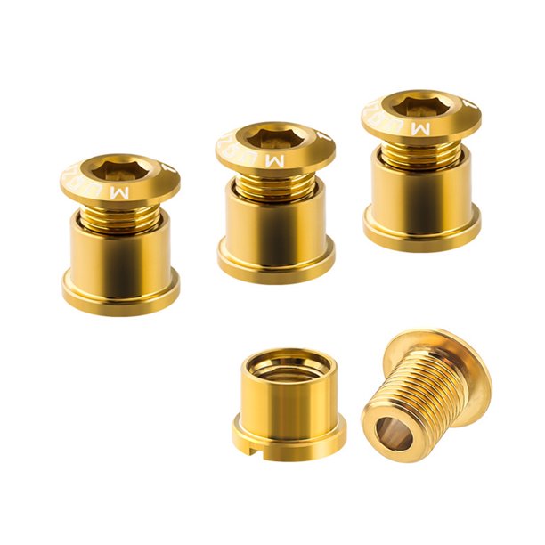 Eigraketly Tornillo de aleación para bicicletas de 4 piezas, tornillos universales para fijación de bicicletas, tornillos de rueda de cadena, piezas de Ciclismo Tipo 11 Eigraketly OD025072-11