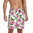 thumbnail image 2 of Wukai Rose Flowers Men’s Short Pajama Pants With Pockets Soft Sleep Pj Shorts for Men-4X-Large, 2 of 6