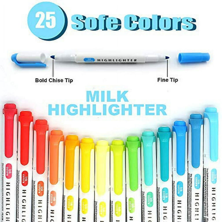 highlighter pen set, 25 Pastel Color set (Count) (Count) (Count)
