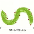 thumbnail image 3 of Cinvoph 5.9ft Christmas Artificial Garland Soft Fuzzy Green Garland with balls for Indoor Outdoor Party Decorations Xmas Winter Supplies, 3 of 7