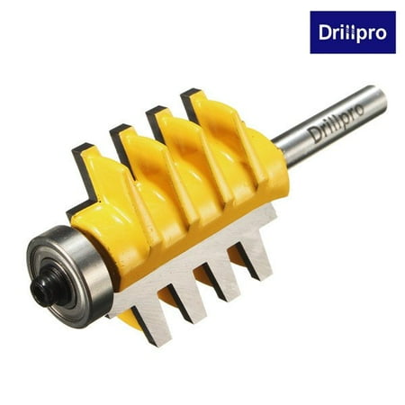 - 1/4'' Shank Yellow Reversible Finger Joint Glue Joint Groove Router Bit Router Bit Woodworking Tool
