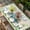 Green Beige, variant on Easter Table Cloths for 6 Foot Rectangle Tables, Green Plaid Blue Truck Eggs Bunny Rustic Patio Waterproof Elastic Fitted Tablecloths, Washable Rectangular Table Cover for Camping
