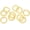 Gold, variant on Open Jump Rings, Split Rings Connectors for DIY Jewelry Finding Making Craft Accessories (6.4 mm x 100pcs, Gold)