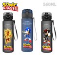 thumbnail image 2 of Nuevo vaso de agua Sonic Hedgehog de 560 ml, de plástico azul y negro, a prueba de fugas, portátil, para viajes al aire libre, para deportes, hermoso regalo para buenos amigos, 2 of 5