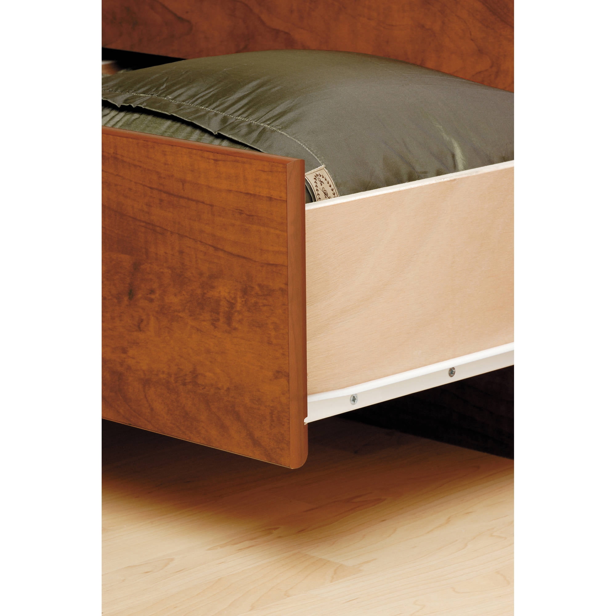 Tall Twin Captains Platform Storage Bed with 6 Drawers, Cherry