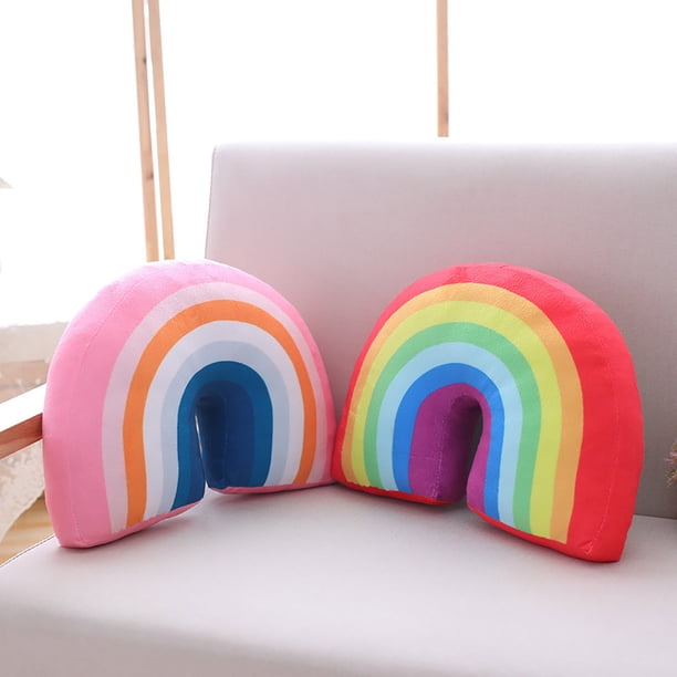 Rainbow Pillow For Girls 13.78inch Arch Shaped Decorative Rainbow