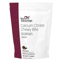 Bariatric Advantage Calcium Citrate Chewy Bites 500 mg - for Bariatric Surgery Patients - Vitamin D3 - Sugar-Free Chewable Calcium Supplement - Bariatric Chews - Chocolate Flavor - 90 Count