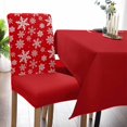 thumbnail image 2 of Chair Covers for Dining Room Set of 8,Christmas Snowflake Stretch Seat Protector Removable Washable Chairs Slipcovers for Kitchen Banquet Wedding Hotel,Winter Snowfall on Sage Green, 2 of 6