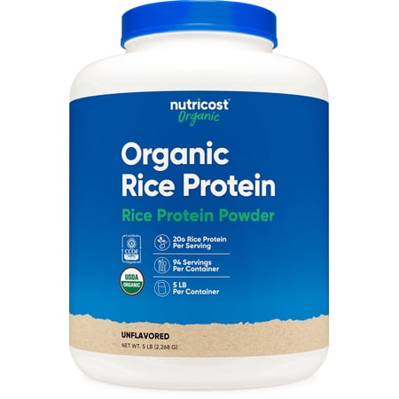 Nutricost Organic Rice Protein Powder (5 lb) - Gluten-Free, Non-GMO