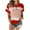 Red, variant on Ichuanyi Womens Cute Graphic Printed Tee Shirts Vintage Short Sleeve Cotton Shirts Tops