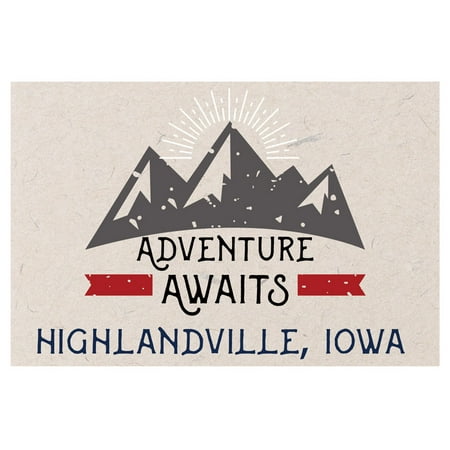

Highlandville Iowa Souvenir 2x3 Inch Fridge Magnet Adventure Awaits Design