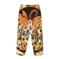 thumbnail image 3 of Lsque Fall Farmhouse Pumpkins Print Women's Pajama Pants, Lounge Pant - Comfortable Home Wear,Elastic Waistband, Stylish Design-Small, 3 of 9