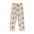 thumbnail image 4 of Goofa Squirrel And Leaves Printed Soft Pajama Pants for Men, Wide Leg Comfy Casual Lounge Yoga Pants-, 4 of 9