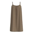 thumbnail image 1 of Ropa Playa Ocean Pacific para Mujer Vestido Sin Mangas con Elástico en Escote y Tirante Delgado Café Talla M, 1 of 4