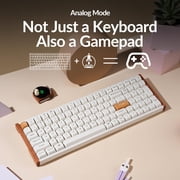 Keychron K4 HE 96% Wireless RGB Magnetic Switch Keyboard, Hall Effect Rapid Trigger, QMK, 2.4G/BT, White