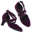 thumbnail image 4 of Willtoo Ladies' Dance Shoes, Indoor Fabric Cross Straps, Low Heels, Comfortable And Well-Fitting, 4 of 6