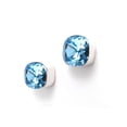 thumbnail image 2 of Aretes Zvezda Cushion color Aquamarine plata .925 poste Zvezda ZAR-CSH12-AQU-P, 2 of 4