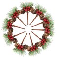 thumbnail image 3 of 10pcs Pine Cone Branches Christmas Wreath Artificial Flower Crafts 10Pcs Fake 8cm Simulation For Holiday Floral Decor, 3 of 24