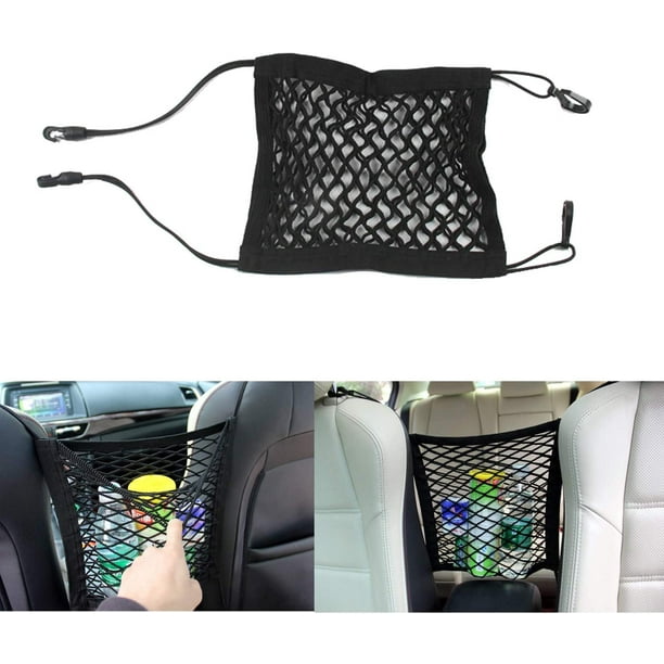 Elastic-Mesh Sac Organiseur Rangement Entre Siège-auto Valise Cargo Filet  Poche