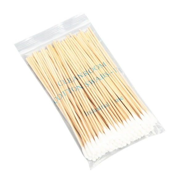 5 paquetes de 100 hisopos de algodón desechables para limpieza de oídos y aplicación de maquillaje.