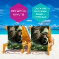 thumbnail image 4 of Orinice Sloth Quick Dry Bath Towel 27.5x55in Ultra-Fine Fiber Towel with Vibrant Colors Tropical Print Easy Folding for Travel 55x27.5in, 4 of 7