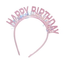 Vocoste Birthday Crown Birthday Headband Birthday Crown for Girls Woman Pink
