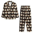 thumbnail image 6 of FOR U DESIGNS Halloween Cute Ghost Pajama Sets for Women 2 Piece Button Down Long Sleeve Pants with Pockets Size 3XL Sleepwear Long V-neck Tops for Women Winter, 6 of 7