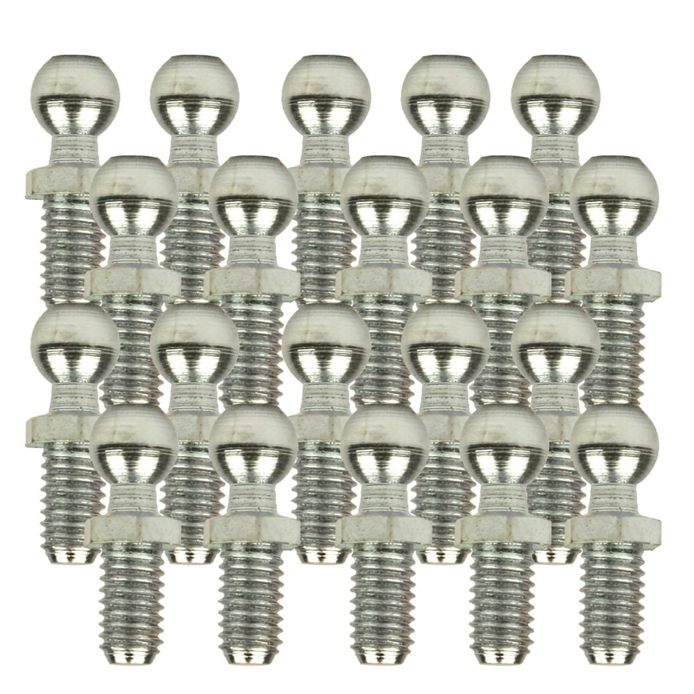 Qty 20 Ball Studs 8Mm , M6 X 1.00 Zinc Thread Automotive Marine