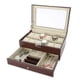 thumbnail image 5 of Organizador de relojes Ticfox caja de presentación de joyas 12 ranuras doble capa, 5 of 14