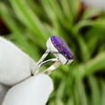 thumbnail image 5 of Solid 925 Sterling Silver Coffin Ring, Natural Purple Copper Turquoise Gemstone Ring, Statement Ring, Beautiful Handcrafted Jewelry For Women/Men, 5 of 7