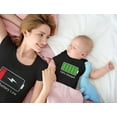 thumbnail image 2 of 100% Charged and Low Battery Baby Bodysuit & Women's T-Shirt Funny Matching Set Mom Black X-Large / Baby Black 6M (3-6M), 2 of 6