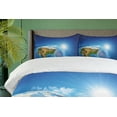 thumbnail image 4 of Ambesonne Earth Duvet Cover Sets, United States in Space, 2-Queen, Blue Green Pale Brown, 4 of 7