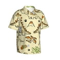 thumbnail image 2 of Balery Cartoon Dinosaurs Print Men's Hawaiian Shirts Short Sleeve Beach Shirt Relaxed Fit Vacation Button Down Shirts-Large, 2 of 9