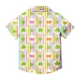 thumbnail image 2 of Boys St.Patrick's Day Shirt Clover Printed Short Sleeve Button Up Shirts Hawaiian Beach Casual Dress Shirts Size 2-10 Years, 2 of 6