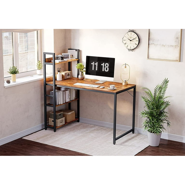 Mainstays Side Storage Desk White Desks For Small Spaces, , 53 OFF